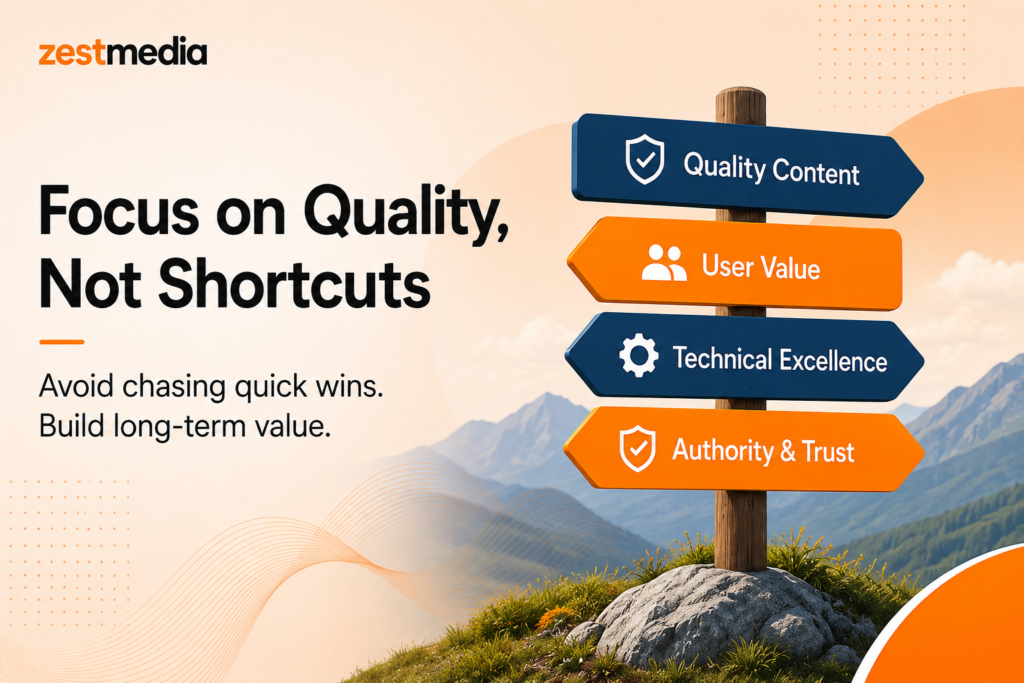 Quality content, user value, technical excellence, and authority as the foundation of successful SEO and AI search visibility
